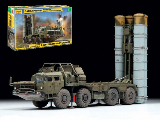 KIT D'ASSEMBLAGE À L'ÉCHELLE COMPATIBLE AVEC LE LANCEUR RUSSE A-400 KIT DE SYSTÈME DE MISSILE TRIUMF 1:72 ZVEZDA Z5068