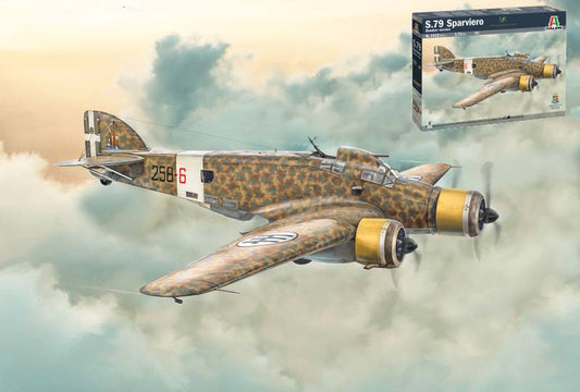 KIT À ASSEMBLER À L'ÉCHELLE COMPATIBLE AVEC LE KIT SPARVIERO BOMBER VERSION S.79 1:72 ITALERI IT1412