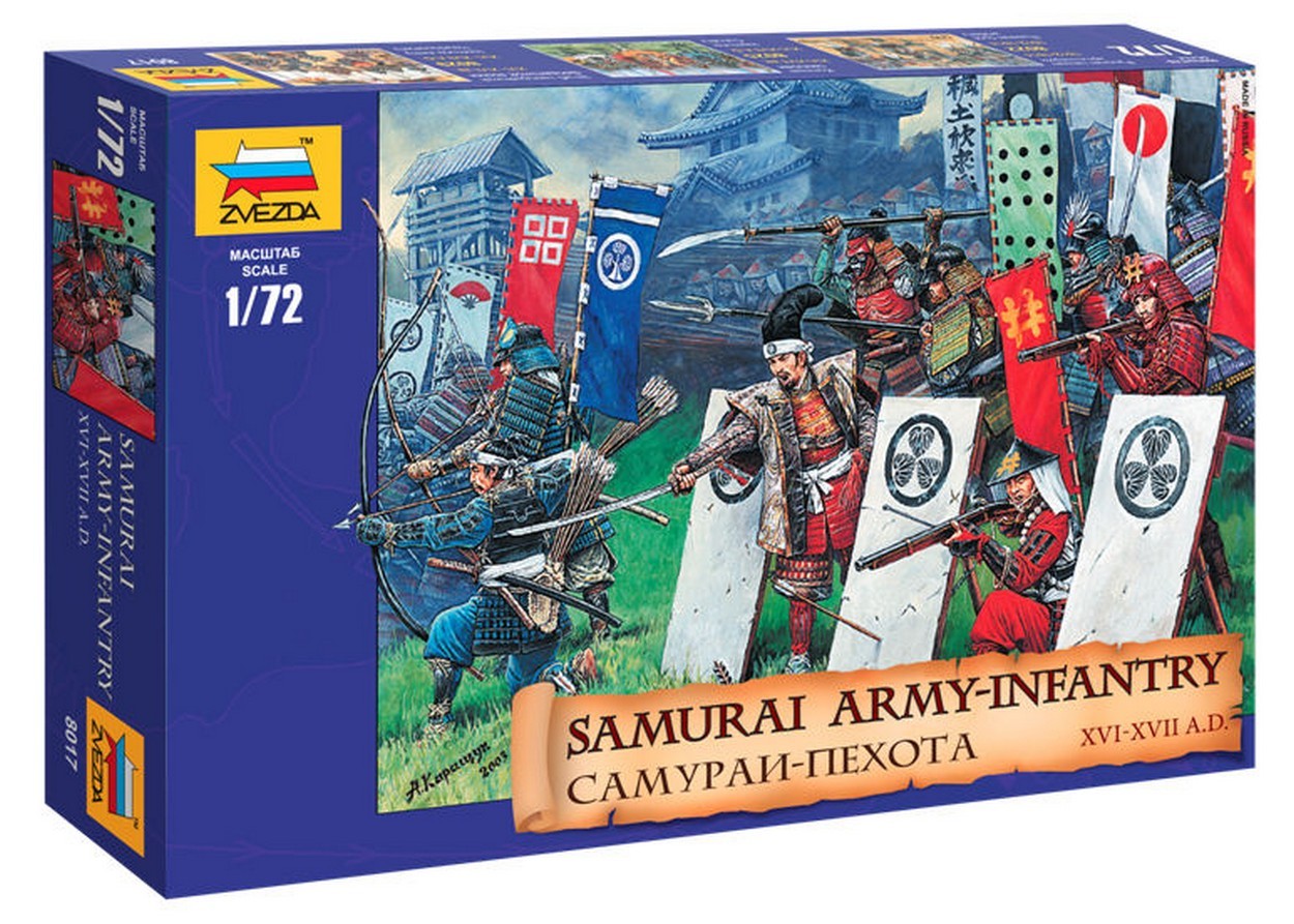 KIT DE MONTAGE À L'ÉCHELLE COMPATIBLE AVEC LE KIT SAMURAI WARRIORS 1:72 ZVEZDA Z8017