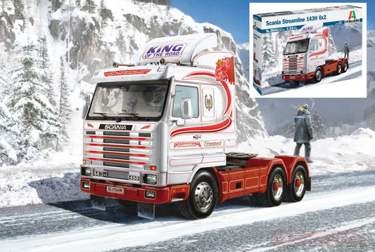KIT DA MONTARE IN SCALA COMPATIBILE CON SCANIA STREAMLINE 143 H 6x2 KIT 1:24 ITALERI IT3944