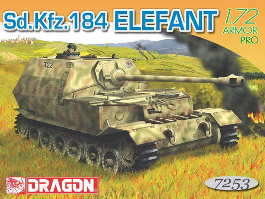 KIT DA MONTARE IN SCALA COMPATIBILE CON SD KFZ 184 ELEFANT PRO VERSION KIT 1:72 DRAGON D7253