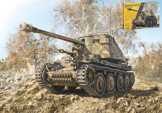 KIT DA MONTARE IN SCALA COMPATIBILE CON Sd.Kfz 138 MARDER III Ausf.H KIT 1:35 ITALERI IT6566