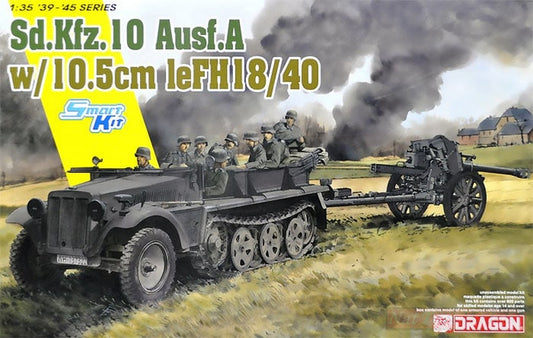 KIT DA MONTARE IN SCALA COMPATIBILE CON SD.KFZ.10 AUSF.A W/10,5 cm le FH18/40 KIT 1:35 DRAGON D6939