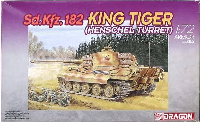 SCALE ASSEMBLY KIT COMPATIBLE WITH SD.KFZ.182 KINGTIGER HENSCHEL TURRET KIT 1:72 DRAGON D7246