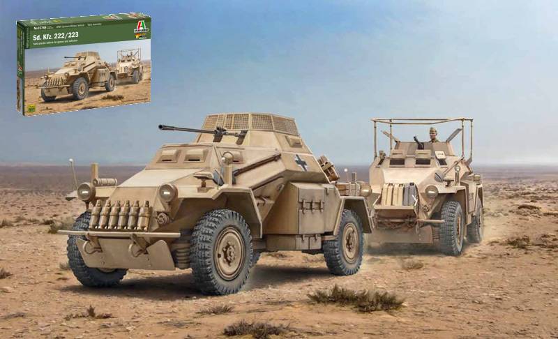 KIT TO BE ASSEMBLED IN SCALE COMPATIBLE WITH SD.KFZ.222-223 KIT 1:56 ITALERI IT15769
