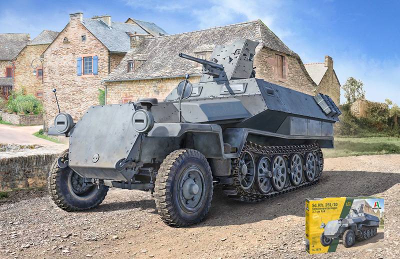KIT DA MONTARE IN SCALA COMPATIBILE CON SD.KFZ.251/10 KIT 1:72 ITALERI IT7079