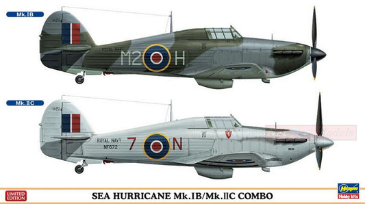 KIT DE MONTAGE À L'ÉCHELLE COMPATIBLE AVEC SEA HURRICANE COMBO MK IB-MKIIC (2 KITS DANS LA BOÎTE) KIT 1:72 HASEGAWA HG02025