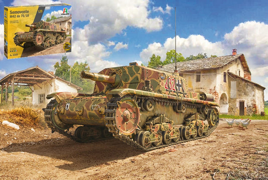 ASSEMBLY KIT COMPATIBLE WITH SEMOVENTE M42 DA 75/18 mm KIT 1:35 ITALERI IT6569