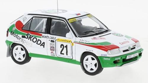 KIT DE MONTAGE À L'ÉCHELLE COMPATIBLE AVEC SKODA FELICIA KIT VOITURE N.21 RALLYE MONTE CARLO 1997 SIBERA/BRUT 1:43 IXO MODÈLE RAC388