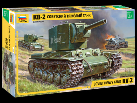 KIT DA MONTARE IN SCALA COMPATIBILE CON SOVIET HEAVY TANK KV-2 KIT 1:35 ZVEZDA Z3608