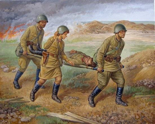 KIT DA MONTARE IN SCALA COMPATIBILE CON SOVIET MEDICAL PERSONNEL KIT 1:72 ZVEZDA Z6152