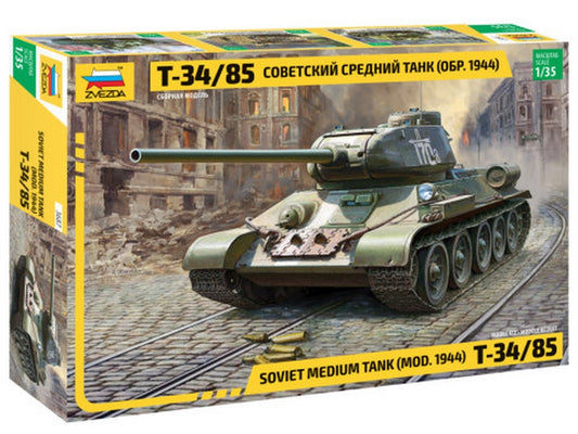 KIT DA MONTARE IN SCALA COMPATIBILE CON SOVIET MEDIUM TANK T-34/85 KIT 1:35 ZVEZDA Z3687