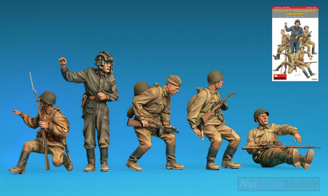 KIT D'ASSEMBLAGE À L'ÉCHELLE COMPATIBLE AVEC LE KIT DE Cavaliers SOLDATS SOVIÉTIQUES 1:35 MINIART MIN35281