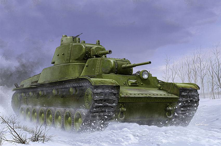 KIT DA MONTARE IN SCALA COMPATIBILE CON SOVIET T-100 HEAVY TANK KIT 1:35 TRUMPETER TP9590