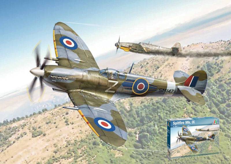 KIT DE MONTAGE À L'ÉCHELLE COMPATIBLE AVEC LE KIT SPITFIRE MK.IX 1:48 ITALERI IT2804