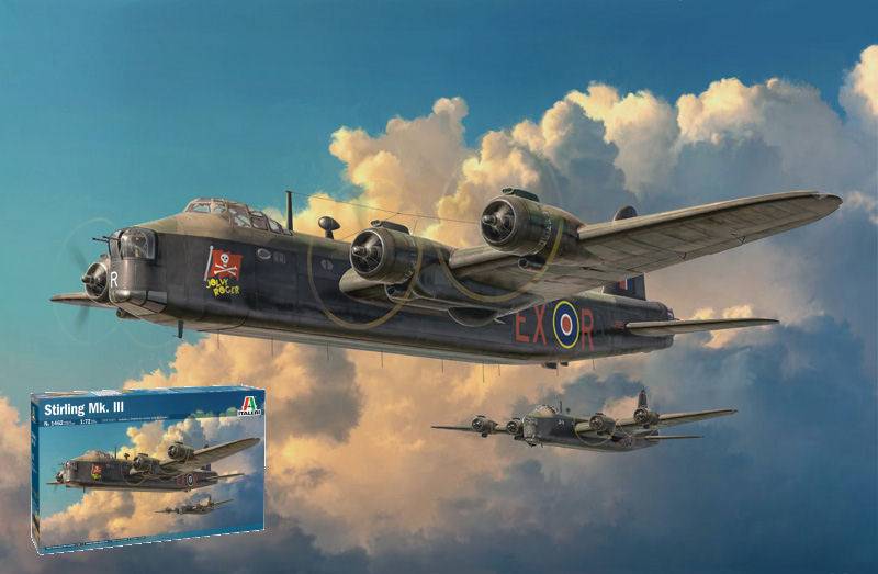 KIT DE MONTAGE À L'ÉCHELLE COMPATIBLE AVEC LE KIT STIRLING Mk.III 1:72 ITALERI IT1462