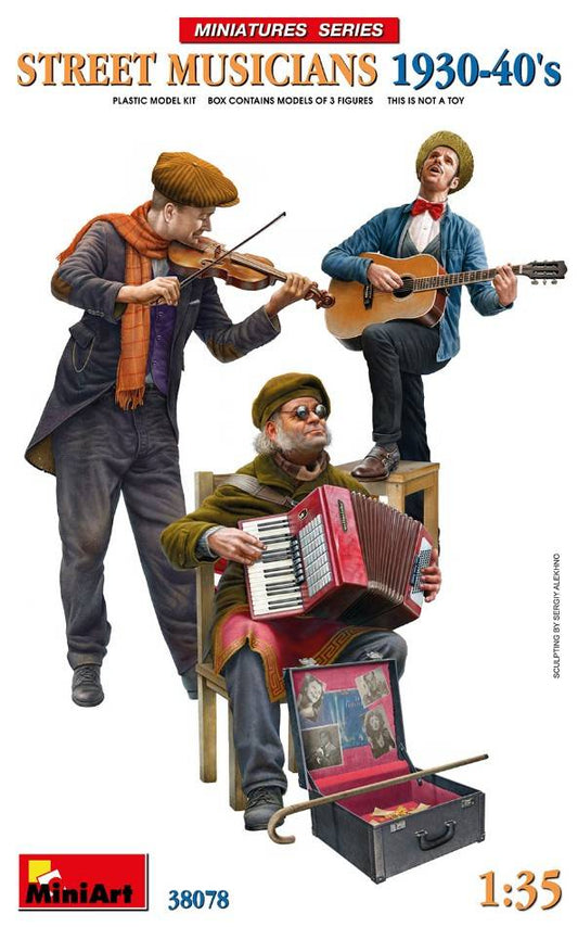 SCALE ASSEMBLY KIT COMPATIBLE WITH STREET MUSICIANS 1930-40KIT 1:35 MINIART MIN38078