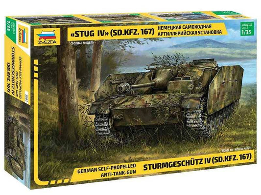 KIT D'ASSEMBLAGE À L'ÉCHELLE COMPATIBLE AVEC LE KIT STUG IV STURMGESCHUTZ IV ALLEMAND DE LA Seconde Guerre mondiale 1:35 ZVEZDA Z3661