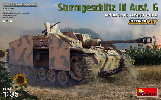 KIT DA MONTARE IN SCALA COMPATIBILE CON STURMGESCHUTZ III AUSF.G APRIL 1943 KIT 1:35 MINIART MIN35338