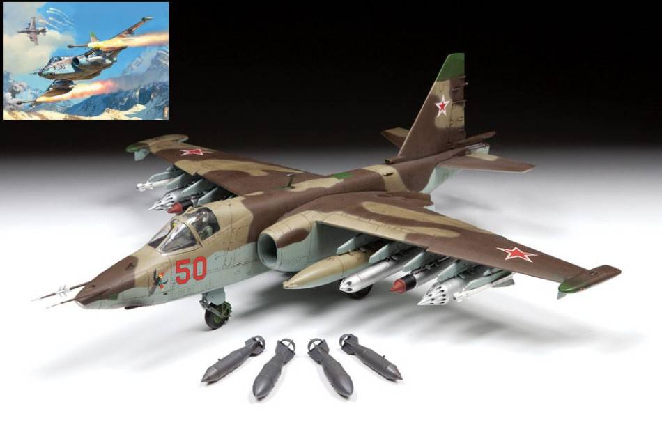 KIT DE MONTAGE À L'ÉCHELLE COMPATIBLE AVEC LE KIT SU-25 FROGFOOT 1:48 ZVEZDA Z4807
