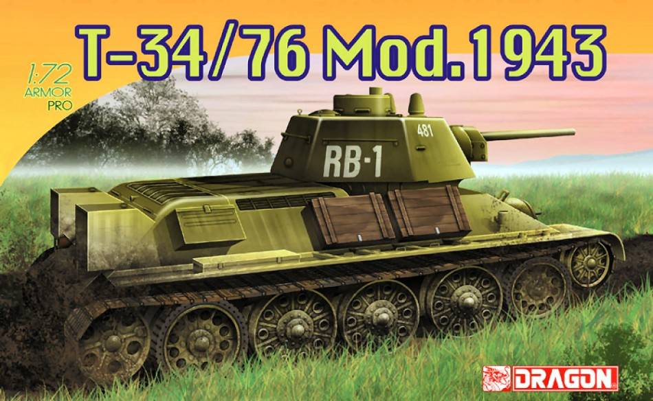KIT DA MONTARE IN SCALA COMPATIBILE CON T 34/76 MOD 1943 KIT 1:72 DRAGON D7277