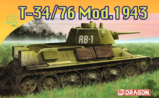KIT DA MONTARE IN SCALA COMPATIBILE CON T 34/76 MOD 1943 KIT 1:72 DRAGON D7277