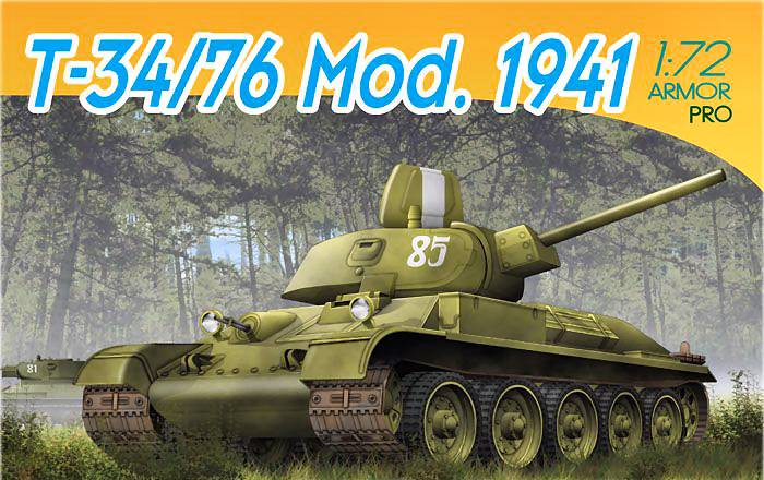 KIT À ASSEMBLER À L'ÉCHELLE COMPATIBLE AVEC T 34/76 MOD.1941 KIT 1:72 DRAGON D7259