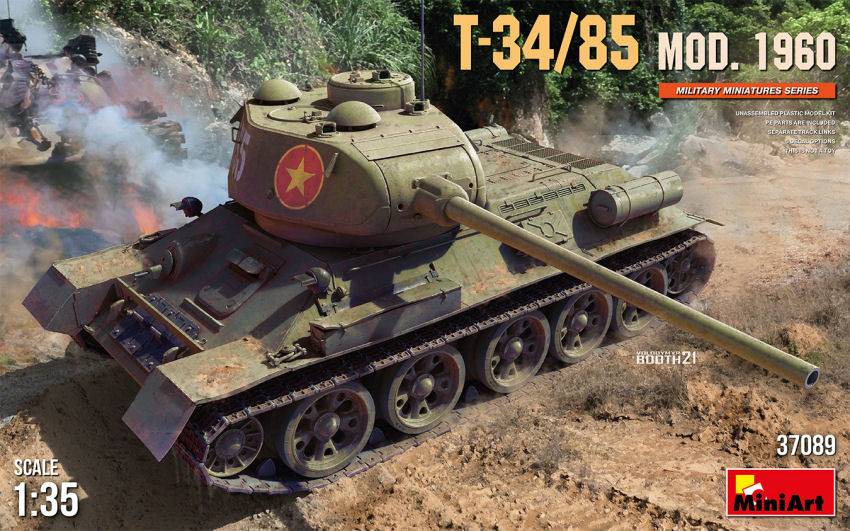 KIT DA MONTARE IN SCALA COMPATIBILE CON T-34-85 Mod.1960 KIT 1:35 MINIART MIN37089