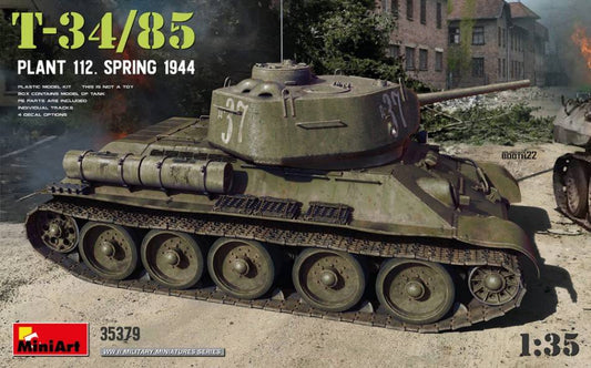 KIT DE MONTAGE À L'ÉCHELLE COMPATIBLE AVEC L'USINE T-34/85 112 PRINTEMPS 1944 KIT 1:35 MINIART MIN35379