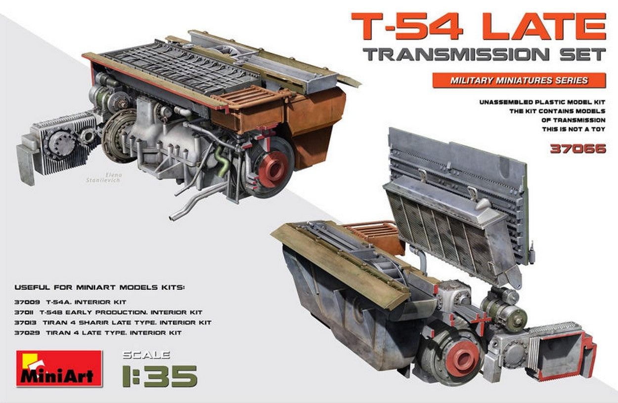 SCALE ASSEMBLY KIT COMPATIBLE WITH T-54 LATE TRANSMISSION SET KIT 1:35 MINIART MIN37066