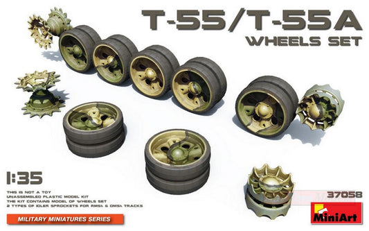 KIT DA MONTARE IN SCALA COMPATIBILE CON T-55/T-55A WHEELS SET KIT 1:35 MINIART MIN37058