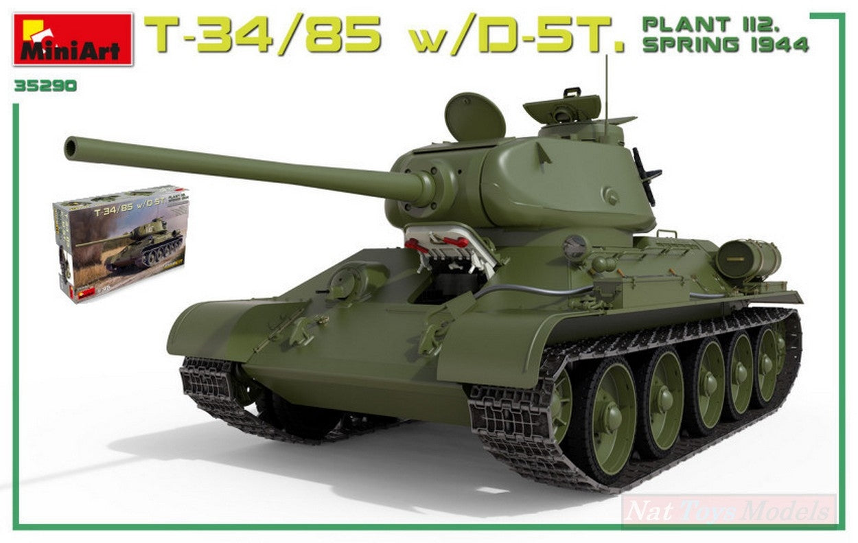 SCALE ASSEMBLY KIT COMPATIBLE WITH T34/85 W/D-5T PLANT 112 SPRING 1944 INTERIOR KIT 1:35 MINIART MIN35290