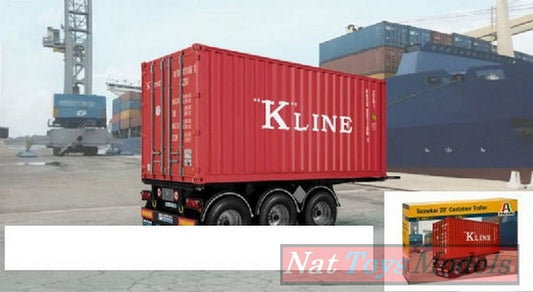 KIT DA MONTARE IN SCALA COMPATIBILE CON TECNOCAR 20 CONTAINER TRAILER KIT 1:24 ITALERI IT3887