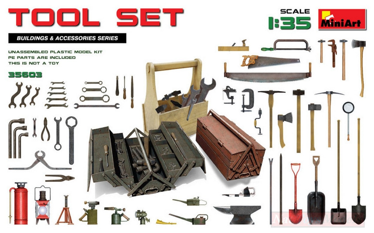 KIT D'ASSEMBLAGE À L'ÉCHELLE COMPATIBLE AVEC LE KIT D'OUTILS 1:35 MINIART MIN35603