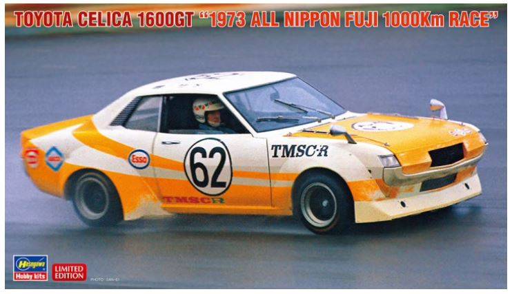 KIT DE MONTAGE À L'ÉCHELLE COMPATIBLE AVEC TOYOTA CELICA 1600 GT 1973 ALL NIPPON FUJI 100 KM RACE KIT 1:24 HASEGAWA HA20550
