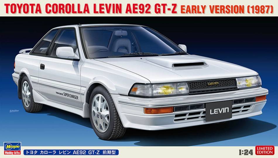 KIT DE MONTAGE À L'ÉCHELLE COMPATIBLE AVEC TOYOTA COROLLA LEVIN AE92 GT-Z KIT DE VERSION PRÉCÉDENTE 1:24 HASEGAWA HA20596
