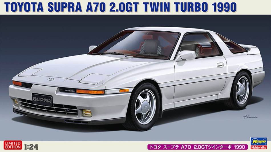 KIT DE MONTAGE À L'ÉCHELLE COMPATIBLE AVEC TOYOTA SUPRA A70 2.0GT TWIN TURBO 1990 KIT 1:24 HASEGAWA HA20600