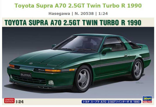KIT DE MONTAGE À L'ÉCHELLE COMPATIBLE AVEC TOYOTA SUPRA A70 2.5 GT TWIN TURBO R 1990 KIT 1:24 HASEGAWA HA20538