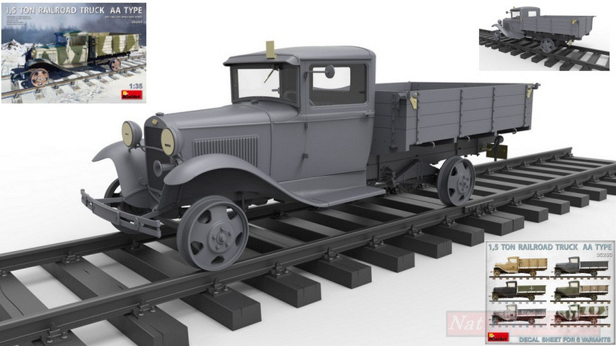 KIT À ASSEMBLER À L'ÉCHELLE COMPATIBLE AVEC CAMION AA TYPE 1,5 TONNES KIT FERROVIAIRE 1:35 MINIART MIN35265