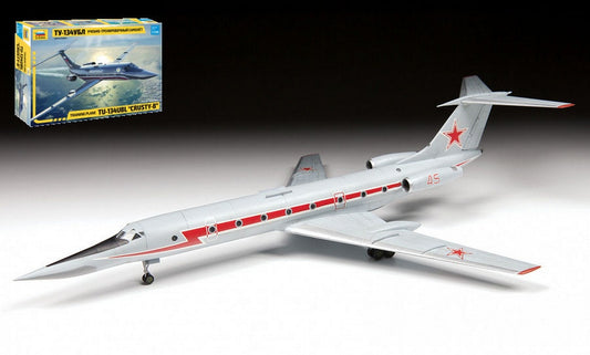 KIT D'ASSEMBLAGE À L'ÉCHELLE COMPATIBLE AVEC LE KIT TUPOLEV TU-134 UBL 1:144 ZVEZDA Z7036