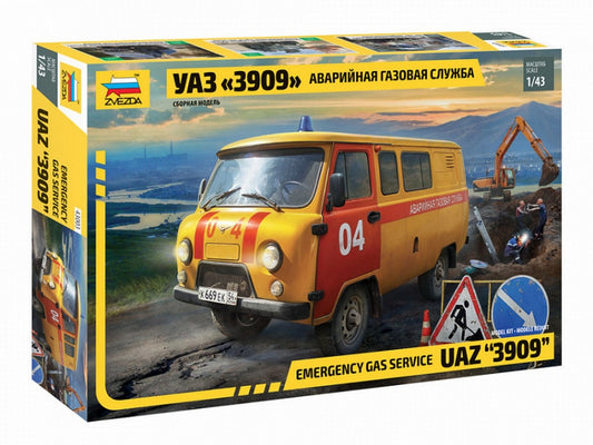 SCALE ASSEMBLY KIT COMPATIBLE WITH UAZ GAS SERVICE CAR KIT 1:43 ZVEZDA Z43003
