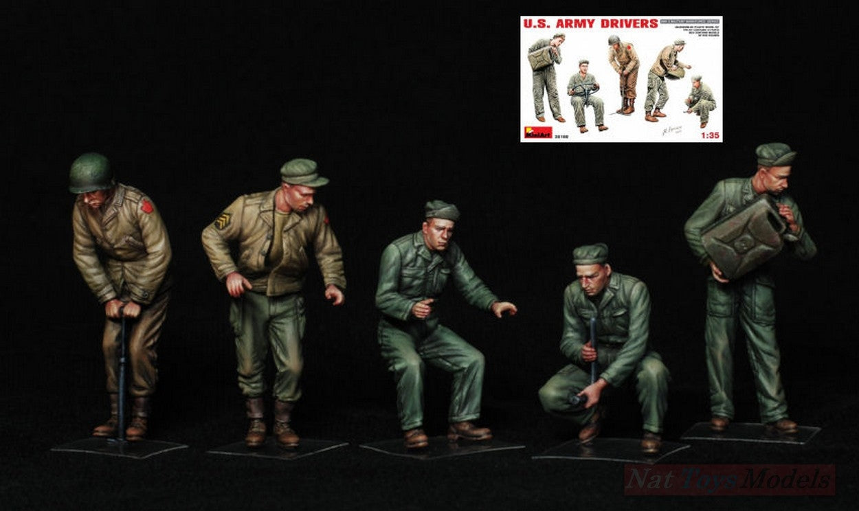 KIT D'ASSEMBLAGE À L'ÉCHELLE COMPATIBLE AVEC LE KIT DE PILOTES DE L'ARMÉE AMÉRICAINE 1:35 MINIART MIN35180