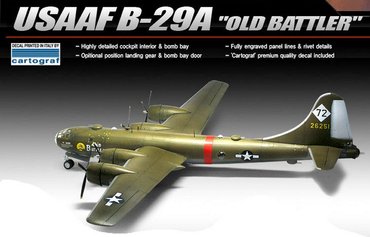 KIT DA MONTARE IN SCALA COMPATIBILE CON USAAF B-29 OLD BLATTER KIT 1:72 ACADEMY ACD12517