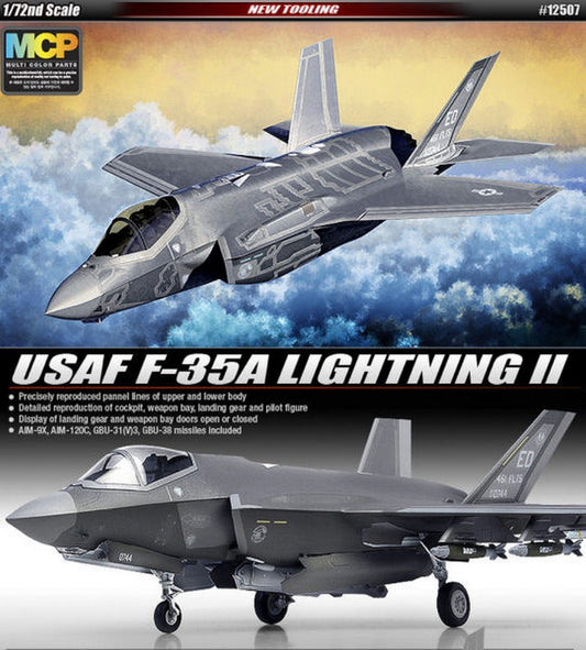 KIT D'ASSEMBLAGE À L'ÉCHELLE COMPATIBLE AVEC LE KIT USAF F-35A LIGHTNING II 1:72 ACADEMY ACD12507