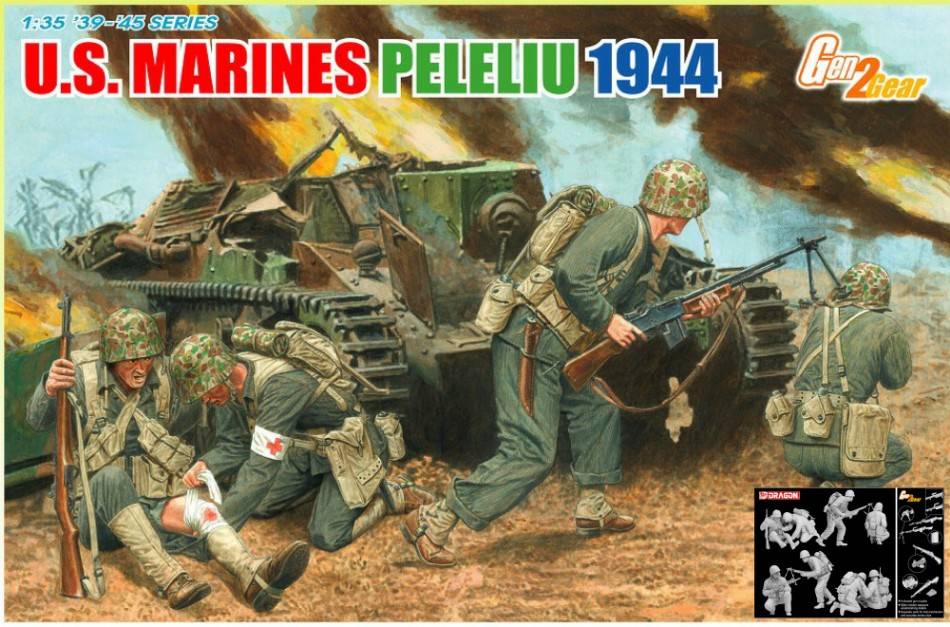 KIT DE MONTAGE À L'ÉCHELLE COMPATIBLE AVEC USMARINES (PELELIU 1944) KIT 1:35 DRAGON D6554