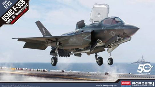 SCALE ASSEMBLY KIT COMPATIBLE WITH USMC F-35B VMFA-121 GREEN KNIGHTS KIT 1:72 ACADEMY ACD12569