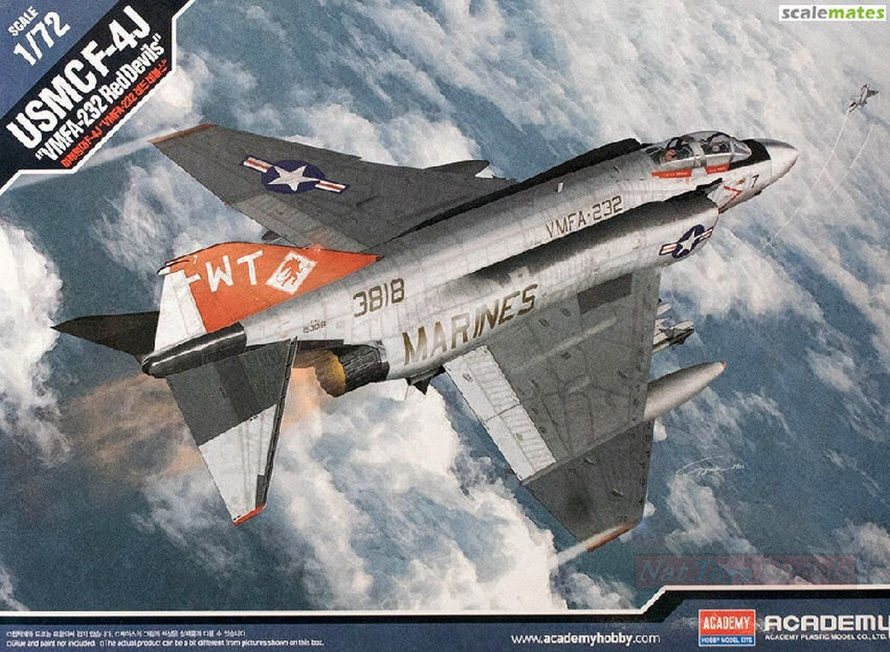 KIT D'ASSEMBLAGE À L'ÉCHELLE COMPATIBLE AVEC LE KIT DES DIABLES ROUGES USMC F-4J VFMA-232 1:72 ACADEMY ACD12556""