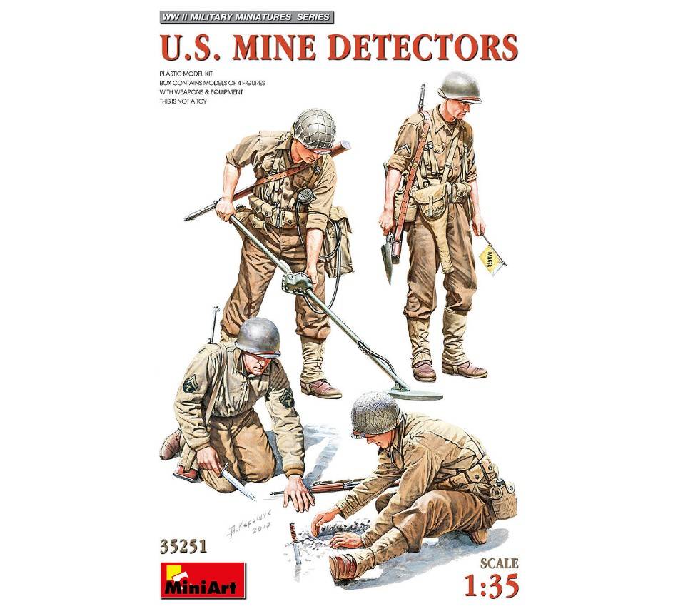 KIT DA MONTARE IN SCALA COMPATIBILE CON U.S.MINE DETECTORS KIT 1:35 MINIART MIN35251