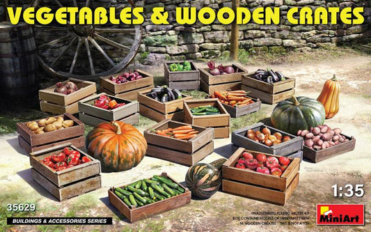KIT DE MONTAGE BALANCE COMPATIBLE KIT LÉGUMES ET CAISSES EN BOIS 1:35 MINIART MIN35629