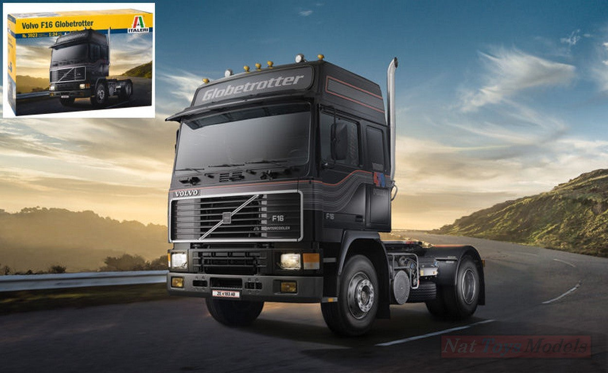 KIT DA MONTARE IN SCALA COMPATIBILE CON VOLVO F-16  GLOBETROTTER KIT 1:24 ITALERI IT3923